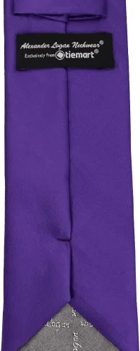 Vista 326 de tiemart Corbata de color sólido para hombre Longitud estándar