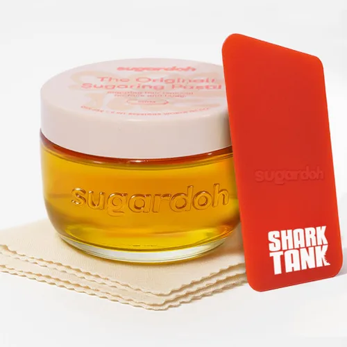 Vista 11 de Kit de Cera de Azúcar Sugardoh para Mujeres Visto en Shark Tank (Kit Vintage Firme) - Para Axilas, Bikini y Principiantes - Depilación con Cera