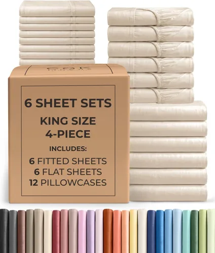 Vista 26 de Pack of 2, Twin Size 3 Piece Sheet Set - Breathable & Cooling - White