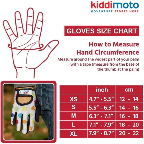 Vista 2 de Kiddimoto Kids Cycling Gloves Anti-Slip Kids Bike Gloves for Boys and Girls Full Finger Kids Mountain Bike Gloves for BMX, MTB Riding, Gymnastics