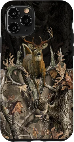 Vista 29 de Funda para iPhone 17 con diseño de camuflaje de caza de ciervos y cráneos