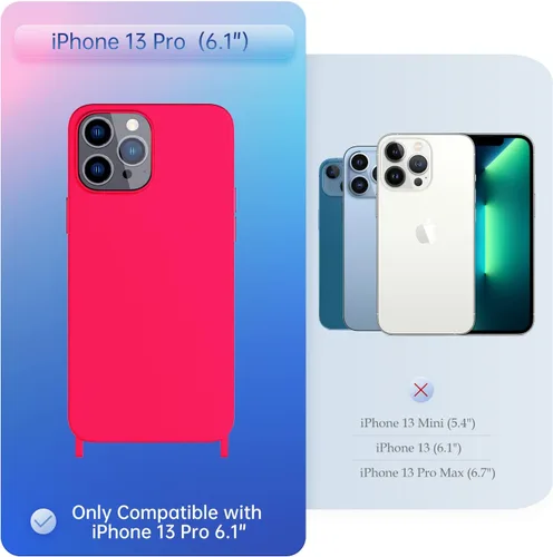 Vista 219 de Funda compatible con iPhone 8 Plus, iPhone 7 Plus/6 Plus/6S Plus con cordón, funda cruzada para iPhone con correa ajustable de silicona para iPhone