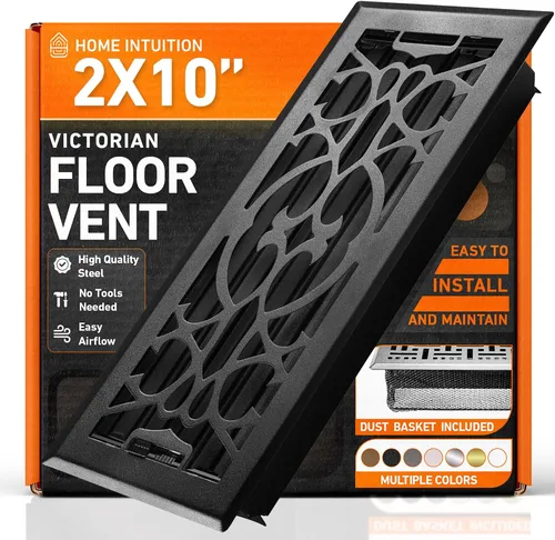 Vista 13 de Cubiertas de ventilación de piso 2X10 con trampa de malla, registro de piso con calor y aire, ventilación de piso metálica transitable para conducto