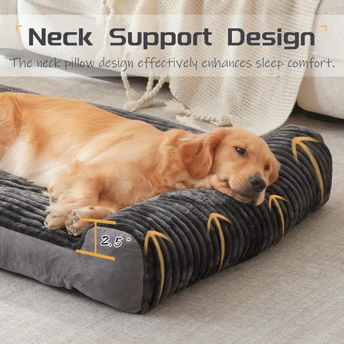 Vista 4 de Camas para perros de razas pequeñas y medianas, sofá cama para perros con almohada para jaula de perrera, cama súper suave para mascotas