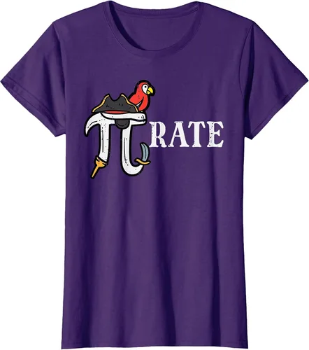 Vista 66 de Pirate Pi Funny Math Pie Halloween Disfraz Maestro Hombres Mujeres Camiseta Asphalt Grey