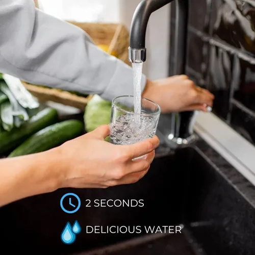 Vista 6 de Sistema de agua para debajo del fregadero, flujo de alta velocidad, capacidad de 20,000 galones, para hogares debajo del fregadero, oficinas