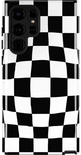 Vista 15 de Skinit Funda para teléfono Pro compatible con Galaxy S22 Ultra - Diseño de tablero de ajedrez rosa