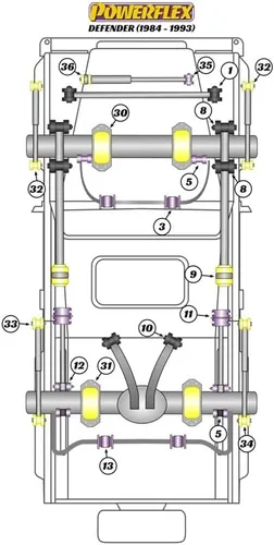 Vista 2 de Powerflex Tope de tope (bajado) 1.575 in de altura PF32-130-40 para Land Rover