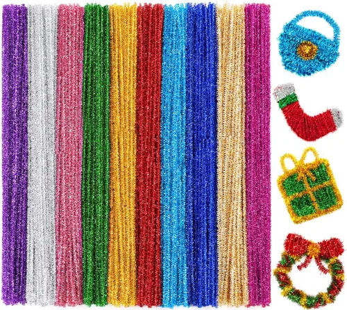 Vista 25 de Eppingwin Limpiapipas multicolor, tallos de felpilla de 12 pulgadas para manualidades, limpiapipas, suministros de manualidades para proyectos
