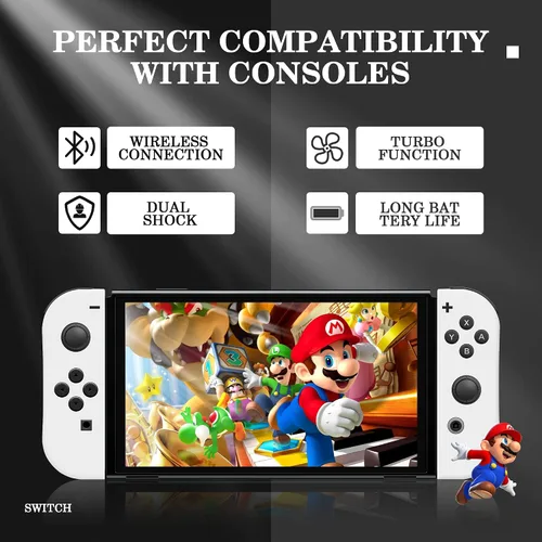 Vista 5 de LESTEDO Joycon Controller Compatible with Switch, Wireless Joy Cons Replacement for Switch Controller, Left and Right Switch Joycons Support Dual