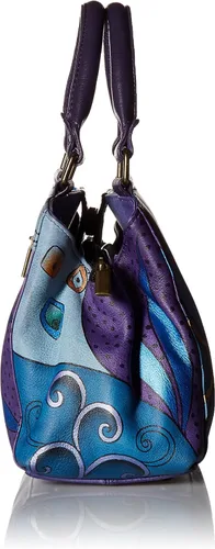 Vista 3 de Anna by Anuschka Women's Genuine Leather Small Multicompartment Satchel Shoulder Bag