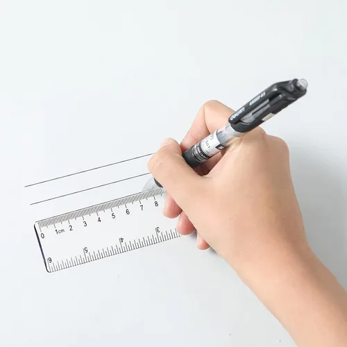 Vista 5 de Chris.W Paquete de 20 reglas rectas de plástico transparente de 6 pulgadas, flexibles con pulgadas y métricas para el aula escolar, el hogar u