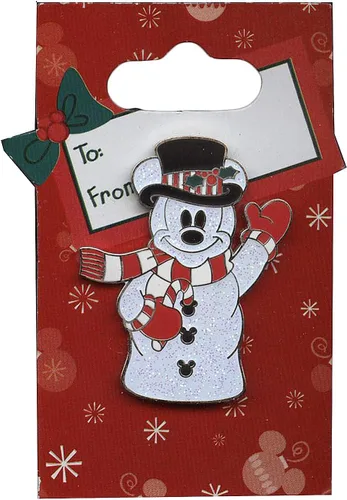 Vista 2 de Disney Muñeco de nieve Mickey (Sparkle) Pin 57891, Blanco