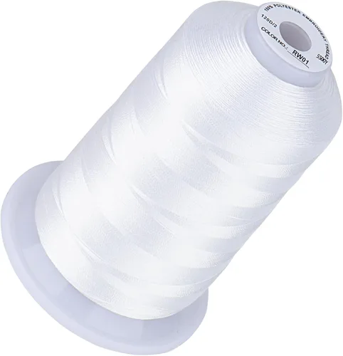 Vista 51 de Simthread 5500 yardas de hilo de bordar, 5000M de alto rendimiento 40WT 100% hilo de poliéster – 170+ colores vívidos, clasificado de alta velocidad