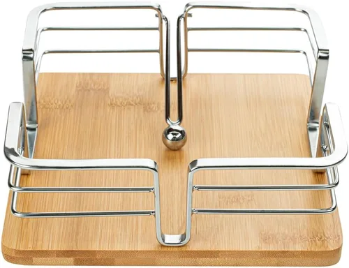 Vista 7 de Restaurantware -Nature Tek - Servilletero rústico de 7.7 x 7.7 x 2.3 pulgadas, 1 servilletero plano para exteriores, brazo pesado, para servilletas