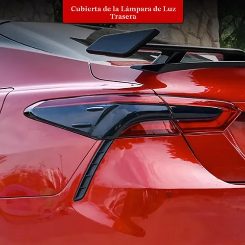 Vista 5 de Cubierta para luz trasera 4 piezas para Camry 2024 2023 2022 2021 2020 2019 2018, protector de bisel para marco de luz trasera, accesorios