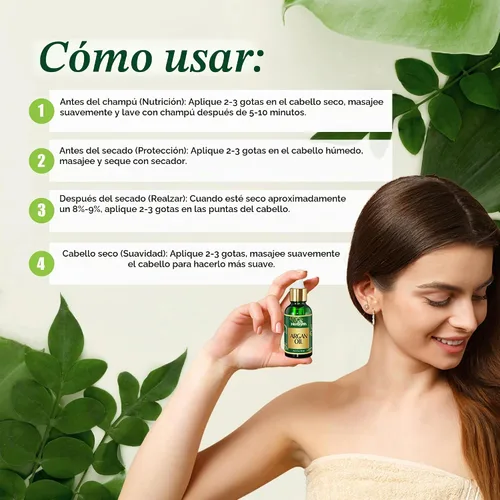 Vista 3 de Herbishh Suero de aceite de argán marroquí para el control
