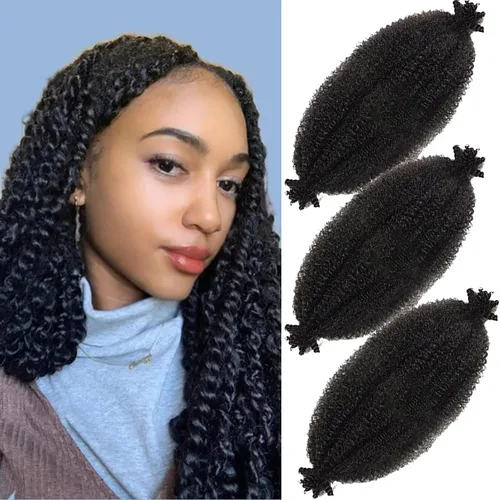 Vista 33 de Cabello para trenzar de 10 pulgadas para locs suaves sintéticos, trenzas de ganchillo Passion Spring Cuban Twist Hair Butterfly Loc Marley Twist