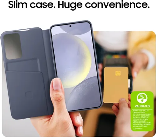 Vista 10 de Samsung Galaxy S24+ Plus Funda de Cartera para Teléfono S-View, Cubierta Protectora con Vista de Pantalla Pequeña Inteligente, Control de Toque
