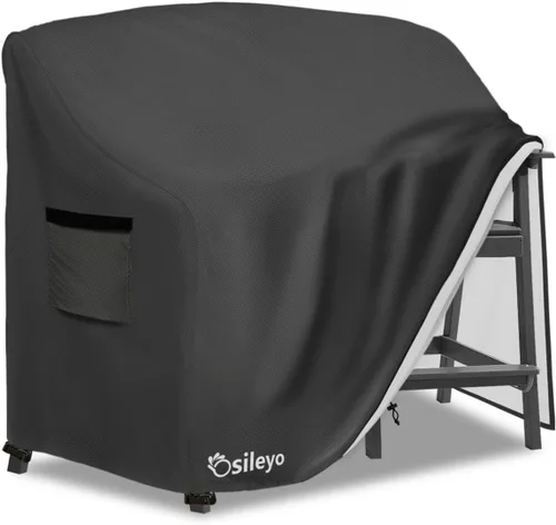 Vista 8 de Juego de sillas altas Adirondack para sillas de balcón de polietileno con bandeja de conexión, taburetes de patio, 100% impermeable, resistente Beige