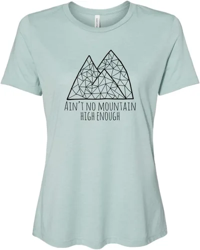 Vista 13 de Cute Women's Screen Printed Crew Neck Tee, Shirts With Sayings, Dusty Blue or Olive
