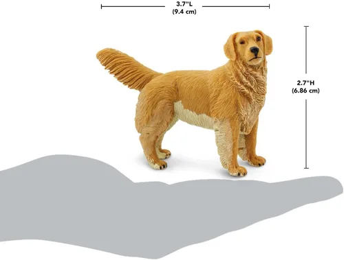 Vista 3 de Safari Ltd. Figura de Golden Retriever – Figura detallada de modelo de plástico de 4.5 pulgadas – Divertido juguete educativo para niños, niñas