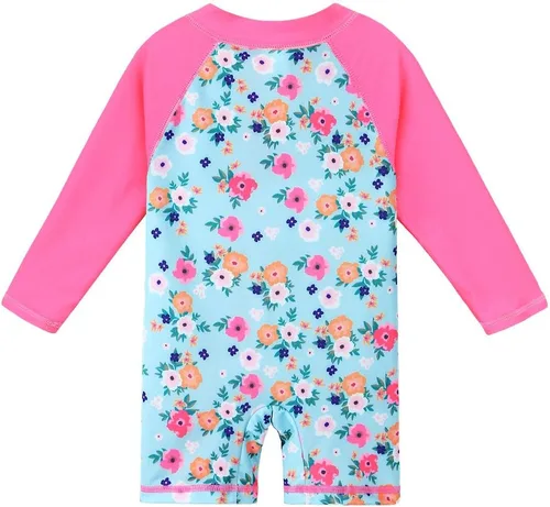 Vista 2 de HUAANIUE Traje de baño de manga larga para bebéniña