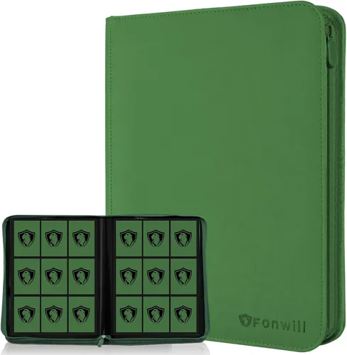 Vista 22 de Carpeta de tarjetas coleccionables de 9 bolsillos, libro de tarjetas premium para 360 tarjetas, álbum de tarjetas resistente para tarjetas