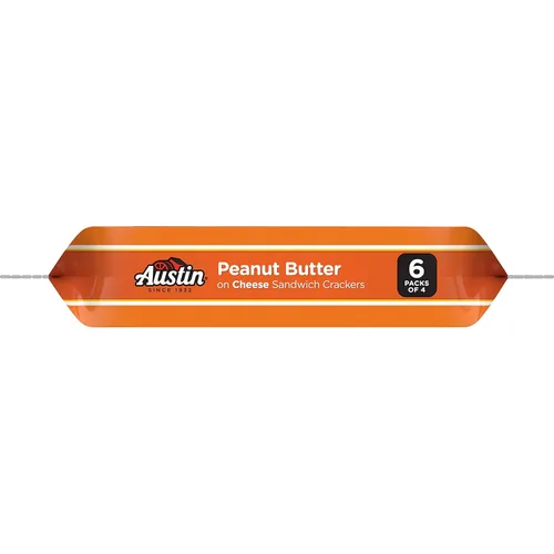 Vista 2 de Austin, Galletas de queso con relleno de mantequilla de maní, 6 unidades, paquete de 5.5 onzas (paquete de 4)