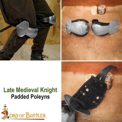Vista 3 de Lord of Battles Armadura medieval de acero para juego de rol, armadura de pierna de policía perfecta para LARP, cosplay, Halloween, SCA, Renfair