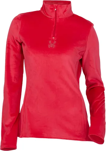 Vista 3 de Spyder Top de forro polar de manga larga brillante con media cremallera para mujer