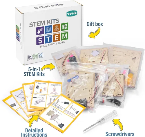 Vista 6 de 5 kits individuales de ciencia STEM para niños, kits de arte y manualidades