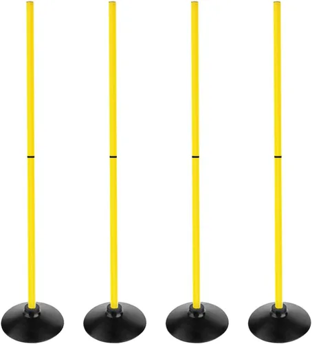 Vista 7 de Juego de bastones de agilidad de fútbol Desmontable Deportes Entrenamiento Speed Pole Slalom Poles con Base de goma Equipo de Traning Deportivo