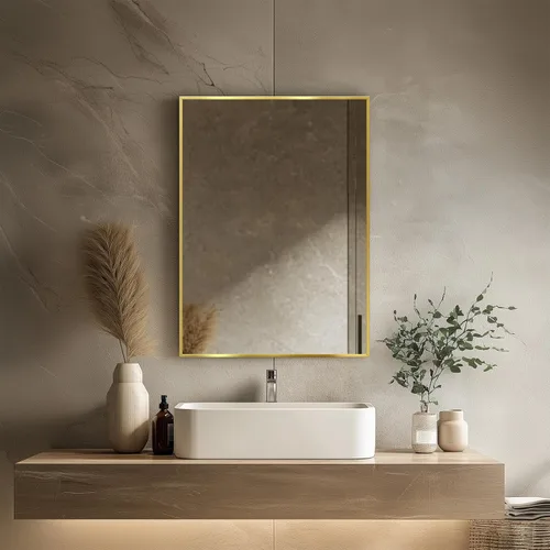 Vista 4 de Moldura de pared para despegar y pegar de 9.8 pies, moldura flexible en forma de D, color dorado mate para protector contra salpicaduras, espejos