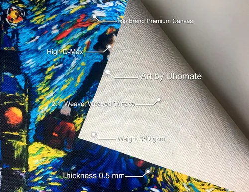 Vista 4 de Uhomate Mary Poppins Vincent Van Gogh - Pósteres de noche estrellada para el hogar, lienzo para decoración de pared, cuarto de bebé, sala de estar