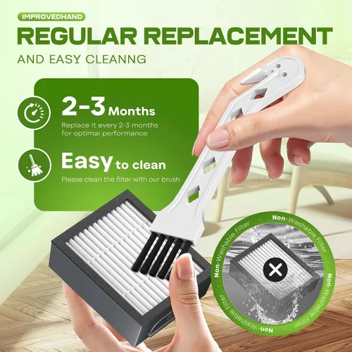 Vista 5 de Improvedhand Filtros de repuesto para i-Robot Roomba E I y J Series i1+ i3 i3+ i4 i5/plus i6 i6+ i7 i7+/plus i8 i8+ E5 E6 E7 piezas de aspiradora