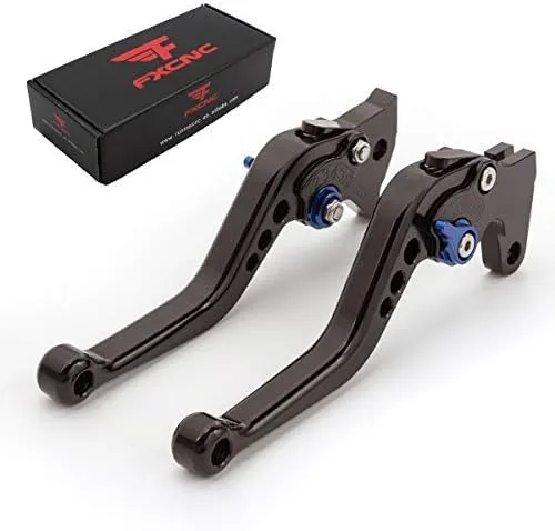 Vista 18 de Palancas Fxcnc de freno y embrague para carreras, Palanca negra con ajuste negro.