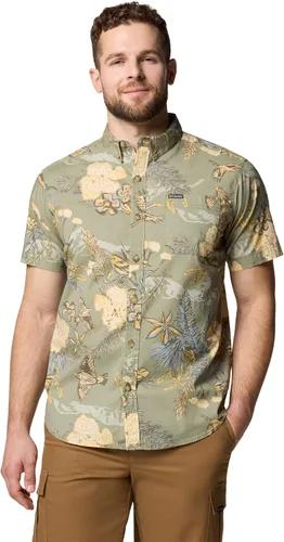 Vista 17 de Columbia - Camisa de manga corta para hombre Rapid Rivers con estampado, con cómodo elástico Colegial Navy Outback