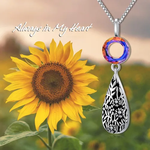 Vista 2 de POTOPYY Collar con colgante de plata de ley, joyería de moda para mujeres, damas y niñas, regalos de cumpleaños