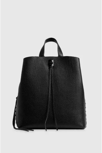 Vista 2 de Rebecca Minkoff Darren Backpack - Mochila de cuero para mujer, mochila de moda para mujer, correa de hombro ajustable, bolso de mochila elegante