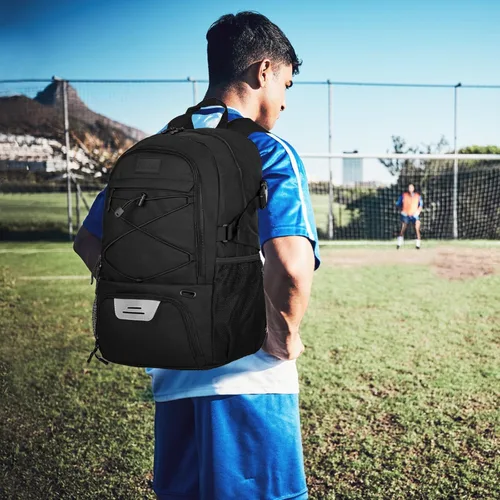 Vista 6 de Goloni Mochila de fútbol,Mochila de baloncesto con compartimento para pelotas y compartimento para zapatos,Mochila para baloncesto,Fútbol