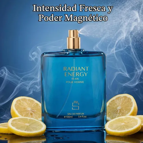 Vista 5 de RADIANT ENERGY for Men Inspired by Vers. Eros, Fresh Woody Cologne, 3.4 oz
