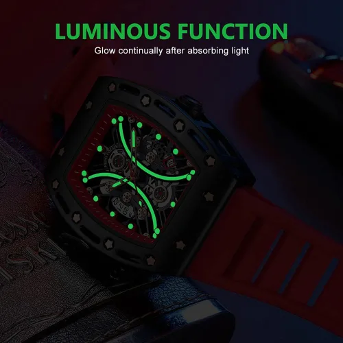 Vista 5 de MF MINI FOCUS Watch Wristwatch Fashion Hollow Big Dial Luminous Waterproof Sport Analog Quartz Business Mens Watches Silicon Strap Dress Watch