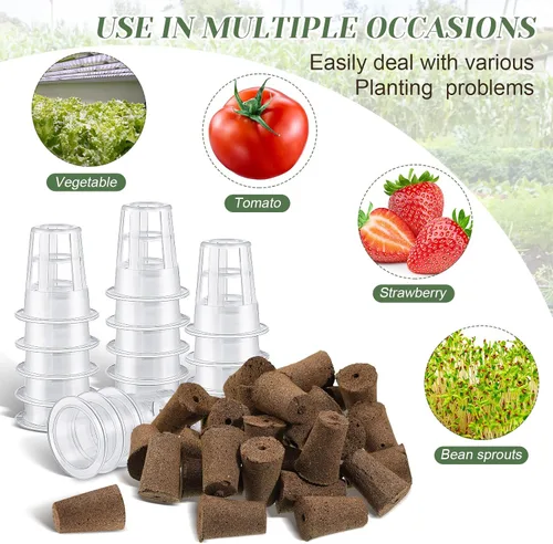 Vista 4 de Jutom Kit de 60 esponjas hidropónicas para cultivo de semillas