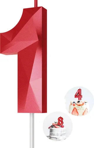 Vista 131 de Velas de cumpleaños con números (0 velas negras), forma de diamante 3D, decoración de pastel de feliz cumpleaños para niños y hombres, cumpleaños