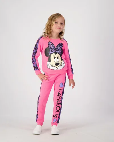 Vista 8 de Disney Minnie Mouse - Conjunto de sudadera y pantalón deportivo para niñas pequeñas - Rosa