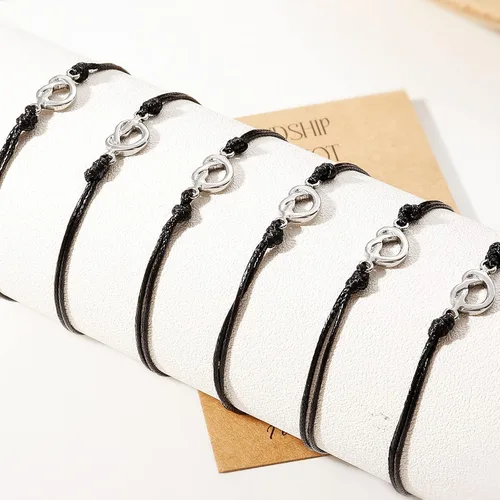 Vista 10 de Tiantian - Pulseras de la amistad para mujer, pulsera de mejor amiga con cuentas de piedra natural, elástico, dije de corazón de cristal curativo