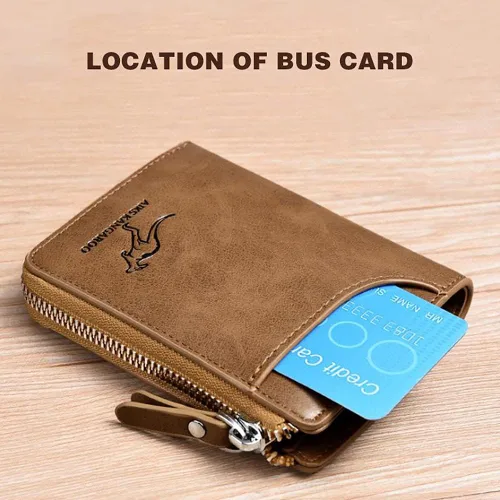 Vista 7 de Reshline - Cartera de bloqueo RFID para hombre Caqui Vintage