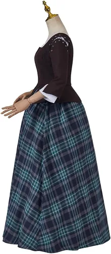 Vista 3 de Vestido de cosplay de Claire Fraser de las Tierras Altas escocesas para mujer de Outlander