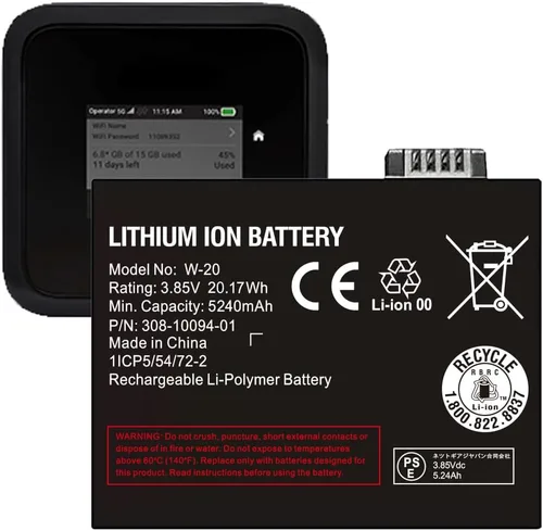 Vista 8 de Batería W-7b, nueva batería de repuesto para AT&T Unite Express 2 Netgear Aircard 800s 797s 779S 780S 790S 790S 790SP 810S 4G LTE Mobile Hotspot